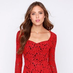 SOLD - MINK PINK red and black dress